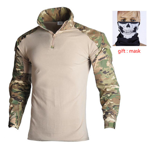 Chemise de Combat tactique uniforme militaire vêtements de l'armée américaine Tatico hauts Airsoft Multicam Camouflage chasse vêtements de pêche hommes ► Photo 1/6