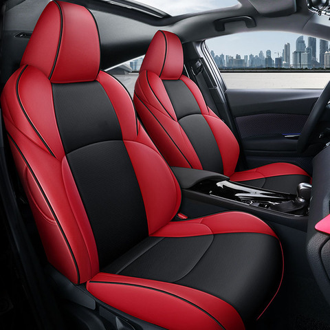 Housses de sièges de voiture en cuir personnalisées, couvre-siège pour véhicule, pour Toyota C-HR Izoa, accessoire pour automobiliste ► Photo 1/6