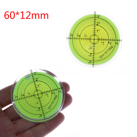 60*12mm niveau à bulle circulaire niveau à bulle rond niveau à bulle Instruments de mesure outil rapporteur universel ► Photo 1/6