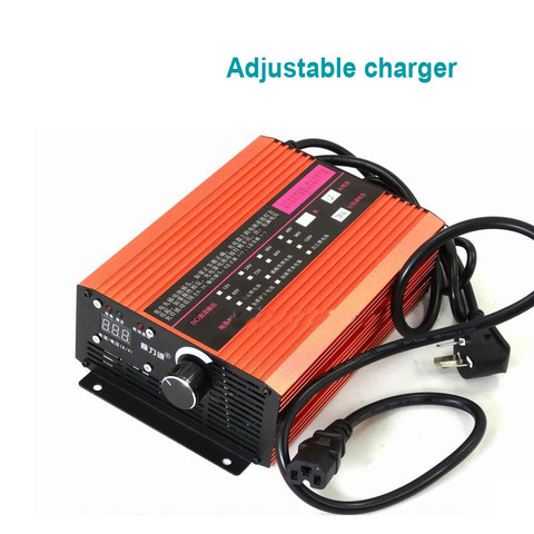 Chargeur réglable 96v 120v 108v 84V 10a 126V 102.2v 96.6V 5a 116.8V 92.4v 117.6v 134.4v 100.8V, pour batterie lithium-ion lifepo4 ► Photo 1/6