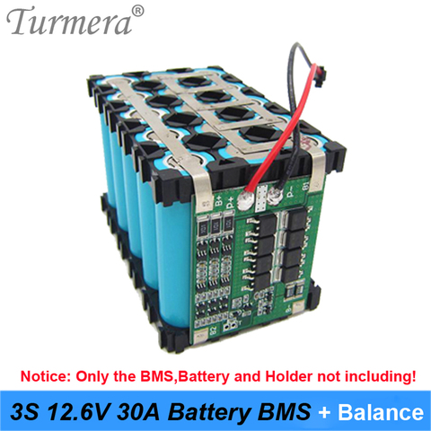 3S 30A 11.1V 12.6V 18650 lithium batterie protection conseil pour tournevis perceuse 40A courant avec Balance ► Photo 1/6