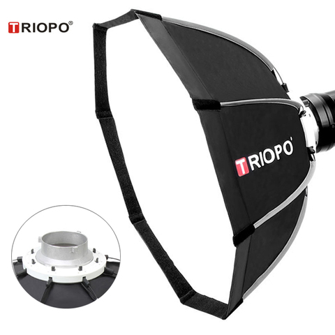 Triopo – parapluie octogonal Portable 90cm, boîte souple avec sac de transport pour photographie vidéo en Studio, montage Bowens ► Photo 1/6