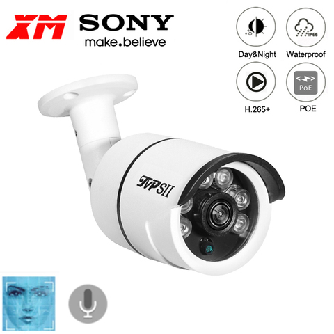 Caméra led infrarouge, étanche en métal, 6 pièces 8MP 4K,5mp, 3mp, 2mp XMeye Auido H.265 + IP66 25Fps ONVIF, détection de visage AI, vidéosurveillance IP POE ► Photo 1/6