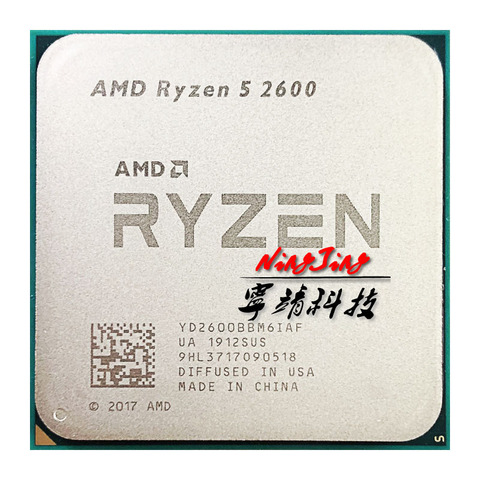 AMD Ryzen 5 2600 R5 2600 3.4 GHz Six cœurs douze cœurs 65W processeur d'unité centrale YD2600BBM6IAF Socket AM4 ► Photo 1/1
