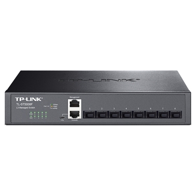 TP-LINK 8*10 Gigabits/10000Mbps ports SFP + Couche 3 Commutateur de Gestion De Réseau TL-ST5008F Micro USB port de Console/RJ45 port de Console ► Photo 1/5