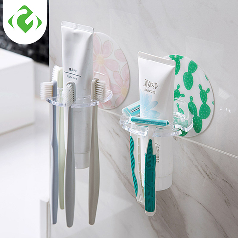 GUANYAO, présentoir de rangement pour dentifrice, distributeur de brosse à dents, porte-brosse à dents en plastique pièces, organiseur d'accessoires et accessoires de salle de bains ► Photo 1/6