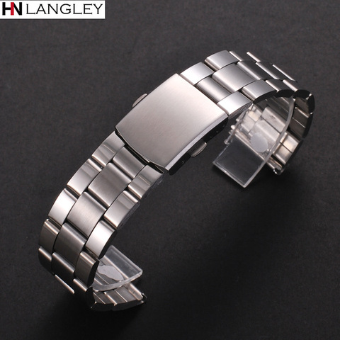 Bracelet de montre en acier inoxydable pour hommes, 18/20/22mm, boucle de rechange ► Photo 1/5