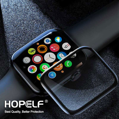 Protecteur d'écran, en verre trempé 3D HD pour Apple Watch série 5 6 SE 44MM 40MM verre pour Apple Watch 3 4 iwatch 42MM ► Photo 1/6