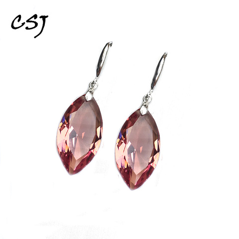 CSJ – boucles d'oreilles en Zultanite, en argent Sterling 2022, création de bijoux fins pour femme, boîte-cadeau pour fête de mariage, nouvelle mode 925 ► Photo 1/6