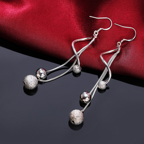 Boucles d'oreilles couleur argent pour femmes, bijoux classiques élégants, promotionnels, haute qualité, à la mode, livraison gratuite, AE322, JSH-E276 ► Photo 1/6