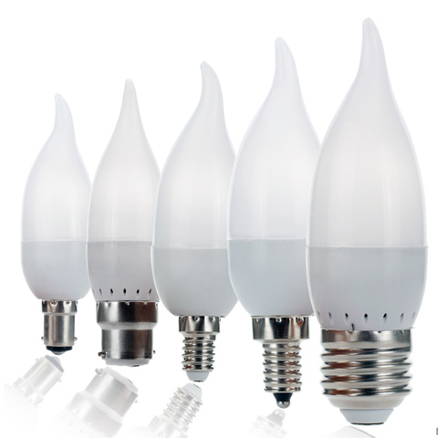 Lustre de lustre LED flammes, ampoule décorative, éclairage domestique, lampes halogènes, 3W E12 E14 B22 E27, 2835 SMD ► Photo 1/6