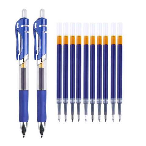Ensemble de recharges de stylos rétractables d'encre noire/rouge/bleue, grande capacité de 0.5mm, stylo à bille pour fournitures scolaires et de bureau ► Photo 1/6