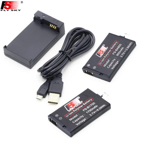 Chargeur USB Lipo Flysky FS-BC101 avec FS-B1700 FS-BA800 3.7v 800mah 1700mah pour transmetteur Flysky FS-GT3C GT2B IT4 FS-I10 ► Photo 1/6