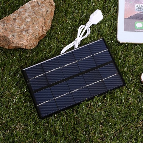 Panneau solaire USB extérieur 5W 5V Portable panneau de chargeur solaire escalade chargeur rapide polysilicium voyage bricolage chargeur solaire générateur ► Photo 1/5