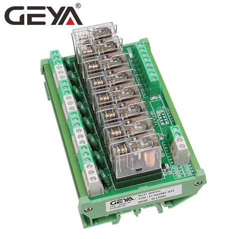 GEYA – carte relais à 8 canaux NG2R, panneau relais 12V 24V, Module relais de télécommande AC DC 1NO1NC ► Photo 1/6