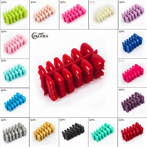 Coffret pour faux ongles de différentes couleurs, pointe pour manucure, couverture complète avec 10 tailles, numéro 5 et 6 en plus, 600 pièces par coffret, 20 coloris ► Photo 1/6