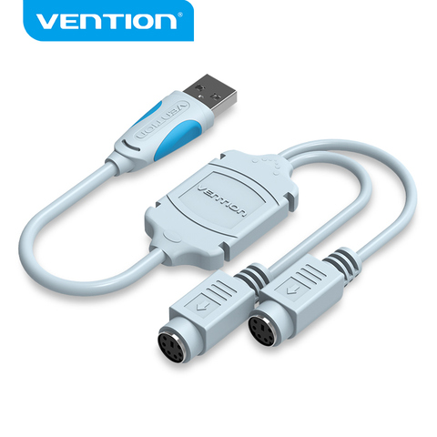 Vention USB vers PS2 câble de convertisseur USB mâle vers PS/2 femelle adaptateur USB câble d'extension pour clavier souris Scanner PS2 câble USB ► Photo 1/6