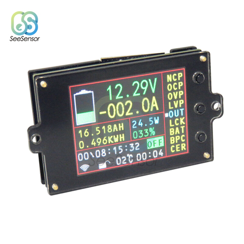 Voltmètre sans fil à écran LCD TFT, 500V, 500A, 2.4 pouces, testeur de batterie, capacité, tension d'alimentation, courant, moniteur ► Photo 1/3