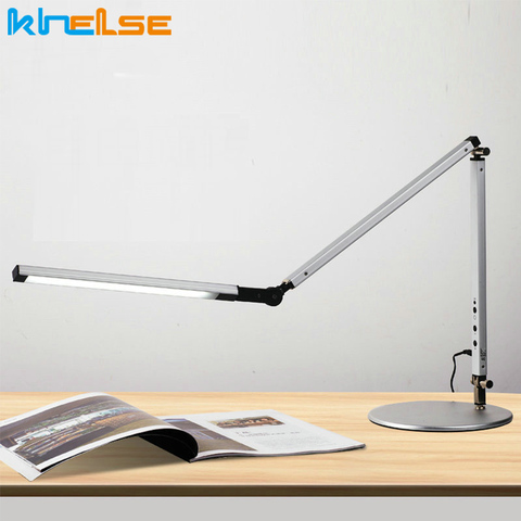 Khelse-lampe de bureau, design moderne, à Long bras, à intensité réglable, idéal pour un bureau, idéal pour les soins des yeux, idéal pour une Table à économie d'énergie, modèle LED, 8W ► Photo 1/6