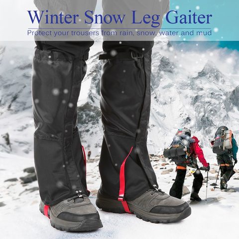 Unisexe imperméable cyclisme jambières couverture de jambe Camping randonnée chaussure de Ski chaussure de voyage neige chasse escalade guêtres coupe-vent ► Photo 1/6