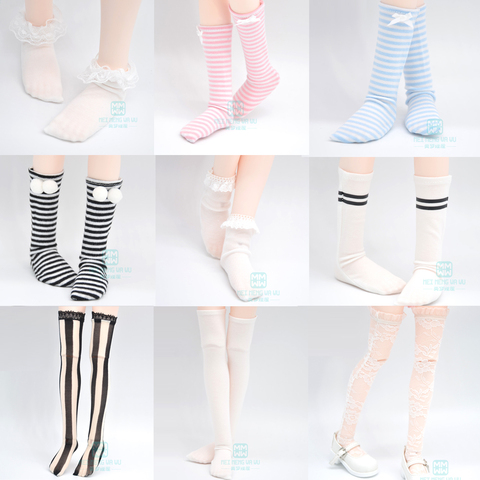 Accessoires de poupée mode chaussettes variété de multicolore pour 1/6 1/4 1/3 BJD poupée ► Photo 1/6