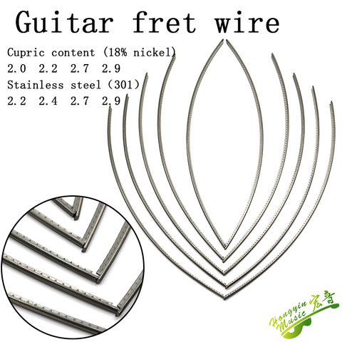 Frettes de touche pour guitare acoustique, en laiton/Cupronickel/acier inoxydable, frettes 2.0/2.2/2.4/2.7/2.9/3.2mm L500mm ► Photo 1/6