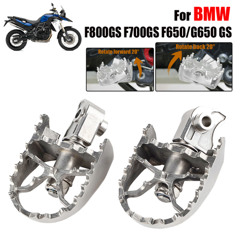 Repose-pieds en acier inoxydable pour moto, repose-pieds pour BMW F800GS F700GS F 800/700 GS 08-2017 F650/G650GS 2000 – 17 ► Photo 1/6