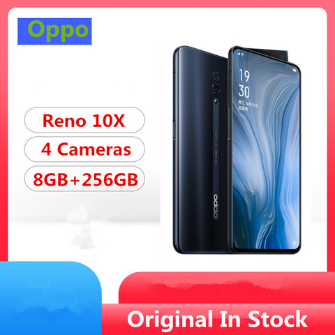 OPPO — Authentique smartphone Reno 10x 256 Go, téléphone portable, 8 Go de RAM, processeur Snapdragon 855, écran IPS 2340 x1080 de 17 cm, caméra mouvante 48 Mpx, connectivité NFC, lecteur d'empreinte digitale ► Photo 1/6