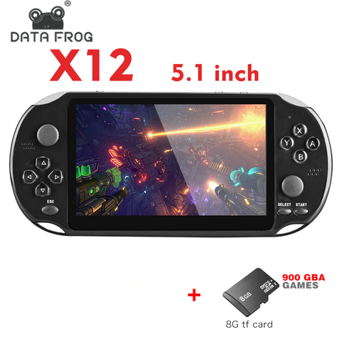 DataFrog – Console de jeux vidéo Portable X12, avec plus de 3200 jeux, 5 pouces, Double bascule, prise en charge de la sortie TV ► Photo 1/6