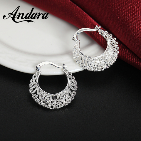 Boucles d'oreilles en maille en argent Sterling 925, bijoux Glamour pour femmes, cadeau, nouvelle collection ► Photo 1/6