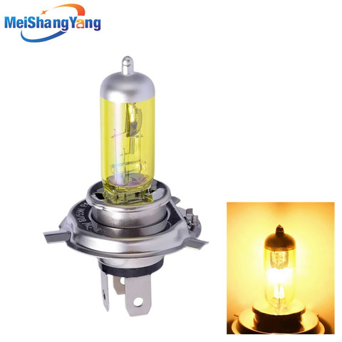 Lampe anti-brouillard jaune halogène, ampoule H4 55W 12V 100W, phare de voiture haute puissance, Source de lumière, tête de parking, auto 60/55W 3000K ► Photo 1/6