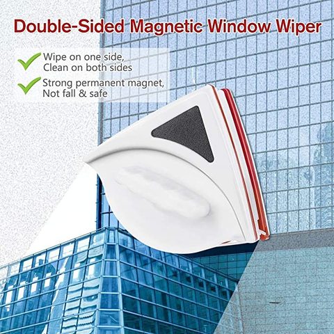 Lave-vitre magnétique Double face, brosse pour le nettoyage et l'essuyage des fenêtres, outil pour l'entretien de la maison ► Photo 1/6