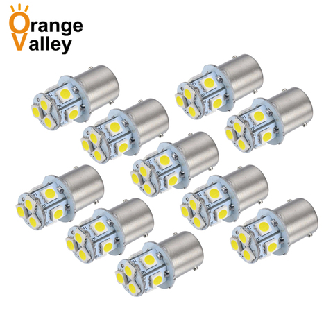 Signal lumineux de voitures, feux de stop, feux clignotants, lumière de remplacement, lumière de voitures 1156 BA15S P21W S25 3496, 10 pièces, 8 5050 SMD ► Photo 1/6