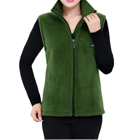 2022 polaire femmes gilets automne coréen grande taille sans manches vestes dames mode fermeture éclair décontracté gilet femme ► Photo 1/6