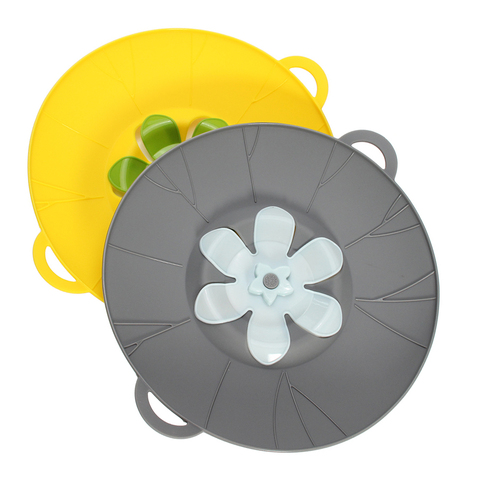 Couvercle de bouchon de déversement en Silicone, couvercle de protection Anti-déversement en Silicone, couvercle de casserole multifonctionnel 10 pouces ► Photo 1/6