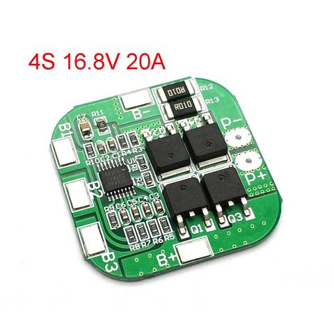 4S 14.8V / 16.8V 20A crête Li-ion BMS PCM carte de Protection de batterie BMS PCM pour Lithium LicoO2 Limn2O4 18650 LI batterie ► Photo 1/4