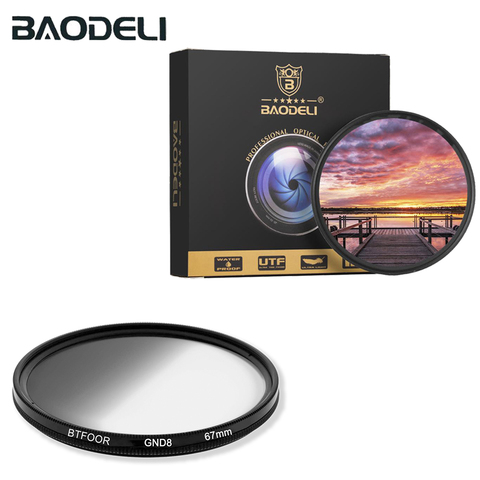 BAODELI Dégradé Filtre Gnd 49 52 55 58 67 72 77 82 Mm Pour Appareil Photo Canon Lentille M50 600d Nikon D3200 D3500 D5100 D5600 Sony A6000 ► Photo 1/6