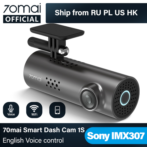70mai Smart Dash Cam 1S anglais commande vocale 70 Mai voiture caméra 1080P 130FOV Wifi 70mai voiture DVR voiture enregistreur automatique enregistreur Wifi ► Photo 1/6