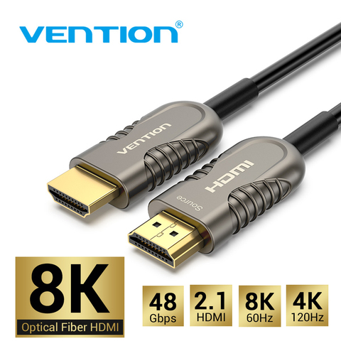 Vention 8K HDMI 2.1 Câble 120Hz 48Gbps Fiber Optique Câble HDMI Ultra Haute Vitesse HDR eARC pour HD TV Box Projecteur PS4 Câble HDMI 5 ► Photo 1/6