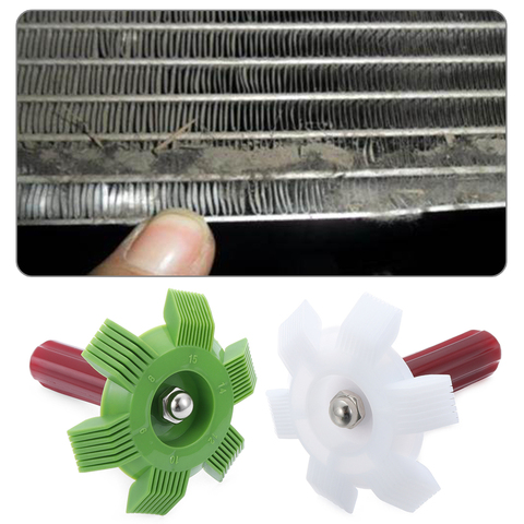 1PC universel voiture A/C radiateur condenseur aileron peigne climatiseur bobine lisseur outil de nettoyage Auto refroidissement système réparation ► Photo 1/6