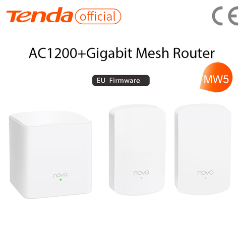 Système sans fil de WiFi de maille de maison entière de Tenda MW5 AC1200 avec le routeur et le répéteur sans fil de WiFi de 2.4G/5.0GHz, APP à distance gèrent ► Photo 1/6
