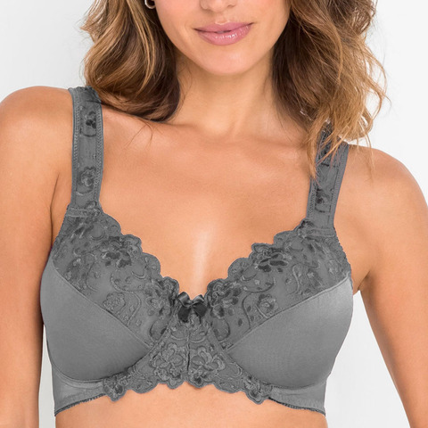 Broderie soutiens-gorge sous-vêtements femmes grande taille Sexy mince soutien-gorge dentelle soutien-gorge noir blanc gris 36 38 40 42 44 46 48 50 52 54 F G H I ► Photo 1/6