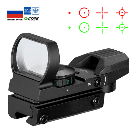 Chaude 20mm Rail lunette de visée optique de chasse holographique point rouge vue réflexe 4 réticule tactique portée collimateur vue ► Photo 1/6