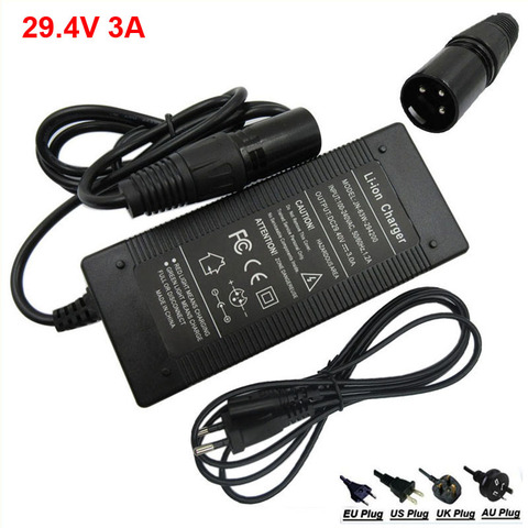 Chargeur de batterie au Lithium 24V, 29.4V 3a, pour vélo électrique 7S 24V, 15ah, 20ah, 30ah, livraison gratuite ► Photo 1/6