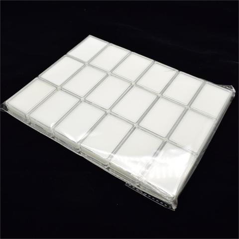 Boîte de présentation de diamant en plastique, boîte de rangement de pierre, boîte d'emballage de gemme noir et blanc de 5.7cm x 3.7cm, vente en gros 18 pièces/lot ► Photo 1/2