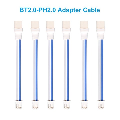 BETAFPV 6 pièces BT2.0-PH2.0 câble adaptateur 22AWG pour BT2.0 300mAh 1S batterie avec 1.0mm banane connecteur météor65 1S Brushless Whoop ► Photo 1/5