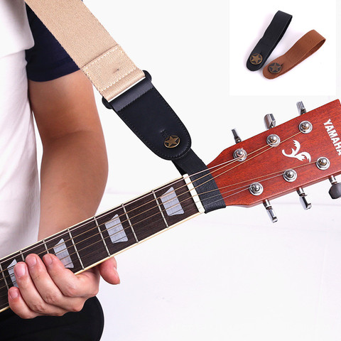 Support de sangle de guitare en cuir Durable, serrure de sécurité avec fixation en métal solide pour accessoires de guitare acoustique électrique classique ► Photo 1/6