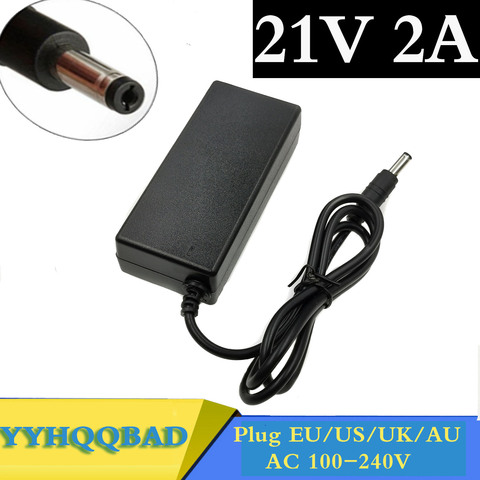 Chargeur de batterie au lithium 21v 18v 2a série 5 100-240V 21V 2A, chargeur de batterie au lithium avec lumière LED ► Photo 1/6