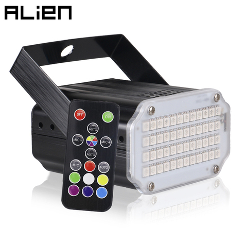 ALIEN 48 LED rvb UV blanc stroboscope lumières Disco DJ fête vacances noël musique Club son activé Flash effet d'éclairage de scène ► Photo 1/6