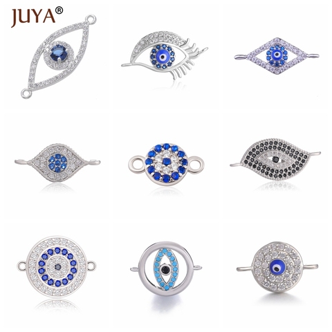 Juya-mode, fabrication de bijoux, connecteurs de breloques en forme grecque/œil turc/œil maléfique, pour l'artisanat soi-même, 10 Types ► Photo 1/5